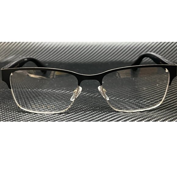 Gucci Men's Black Eyeglasses Gold Gucci Stamp New - Picture 2 of 5